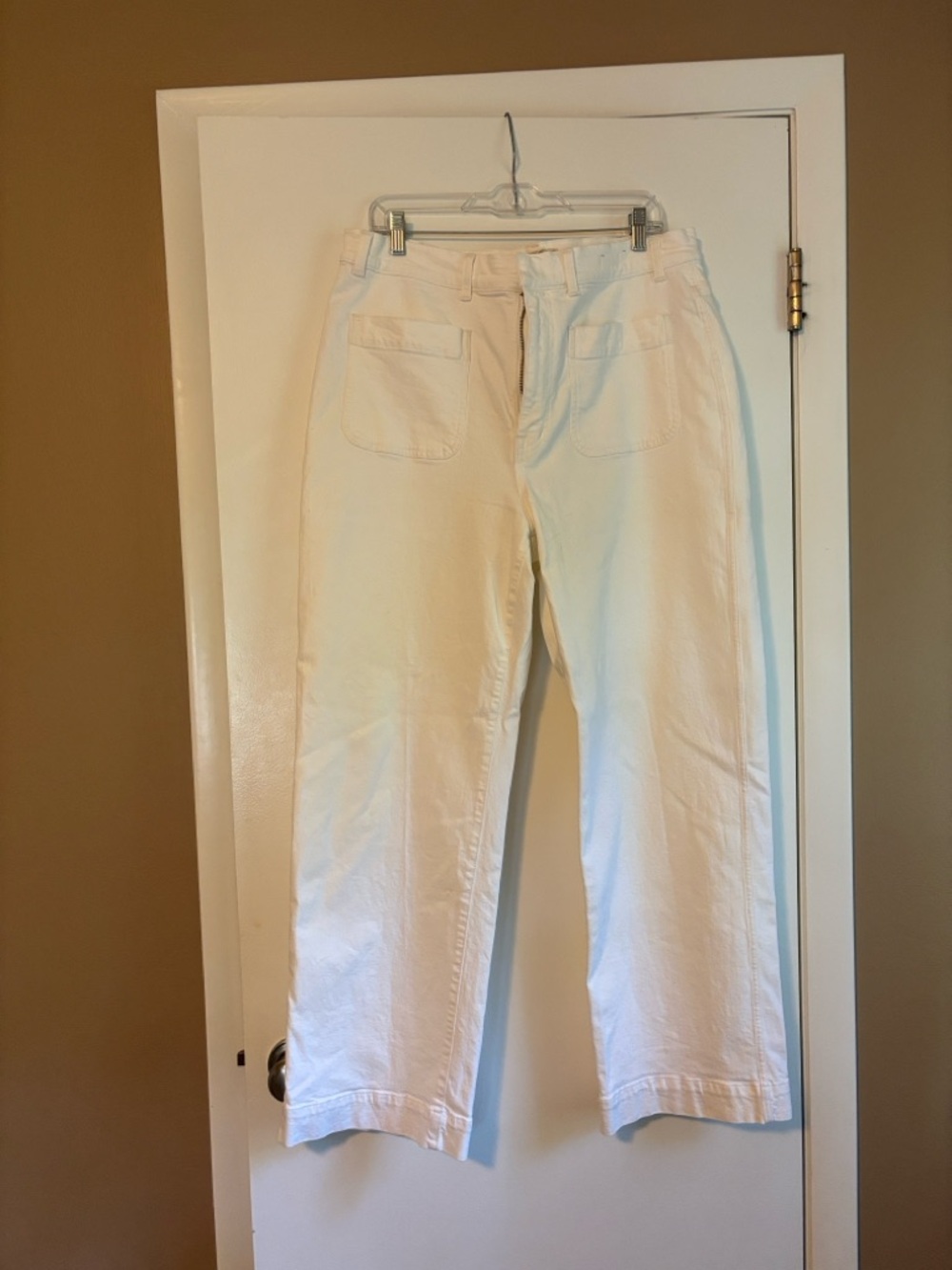 Madewell The Perfect Vintage Wide Leg Jean in Tile White Patch Pocket Edition 32